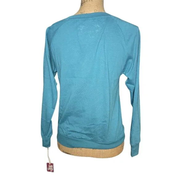 NWT Poof Apparel Women's Blue Basic Long Sleeve Size Small - Picture 3 of 8